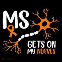 Multiple Sclerosis Awareness Gets On My Nerves Orange Kids Long Sleeve Shirt thumb 2