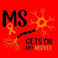 Multiple Sclerosis Awareness Gets On My Nerves Orange Santa Hat thumb 1