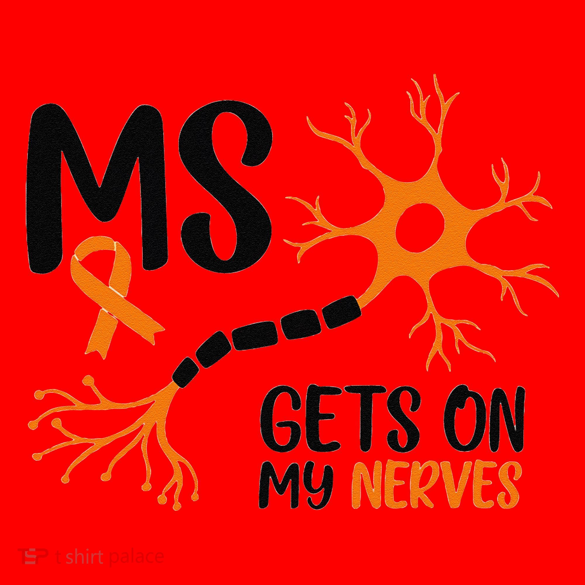 Multiple Sclerosis Awareness Gets On My Nerves Orange Santa Hat