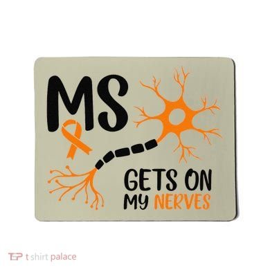 Multiple Sclerosis Awareness Gets On My Nerves Orange Mousepad
