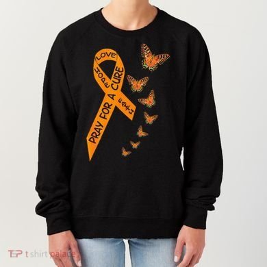 Multiple Sclerosis Awareness Butterfly Orange Ribbon Women's Sweatshirt