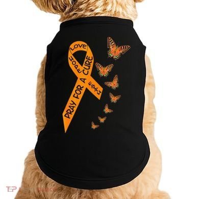 Multiple Sclerosis Awareness Butterfly Orange Ribbon Doggie Tank