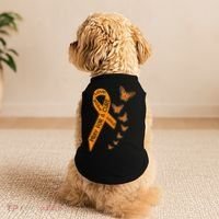 Multiple Sclerosis Awareness Butterfly Orange Ribbon Doggie Tank thumb 2