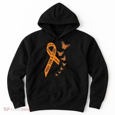 Multiple Sclerosis Awareness Butterfly Orange Ribbon Hoodie