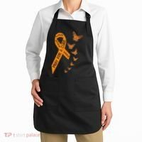 Multiple Sclerosis Awareness Butterfly Orange Ribbon Apron thumb 2