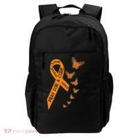 Multiple Sclerosis Awareness Butterfly Orange Ribbon Backpack thumb 0