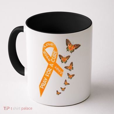 Multiple Sclerosis Awareness Butterfly Orange Ribbon Coffee Mug