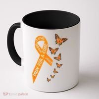 Multiple Sclerosis Awareness Butterfly Orange Ribbon Coffee Mug thumb 0