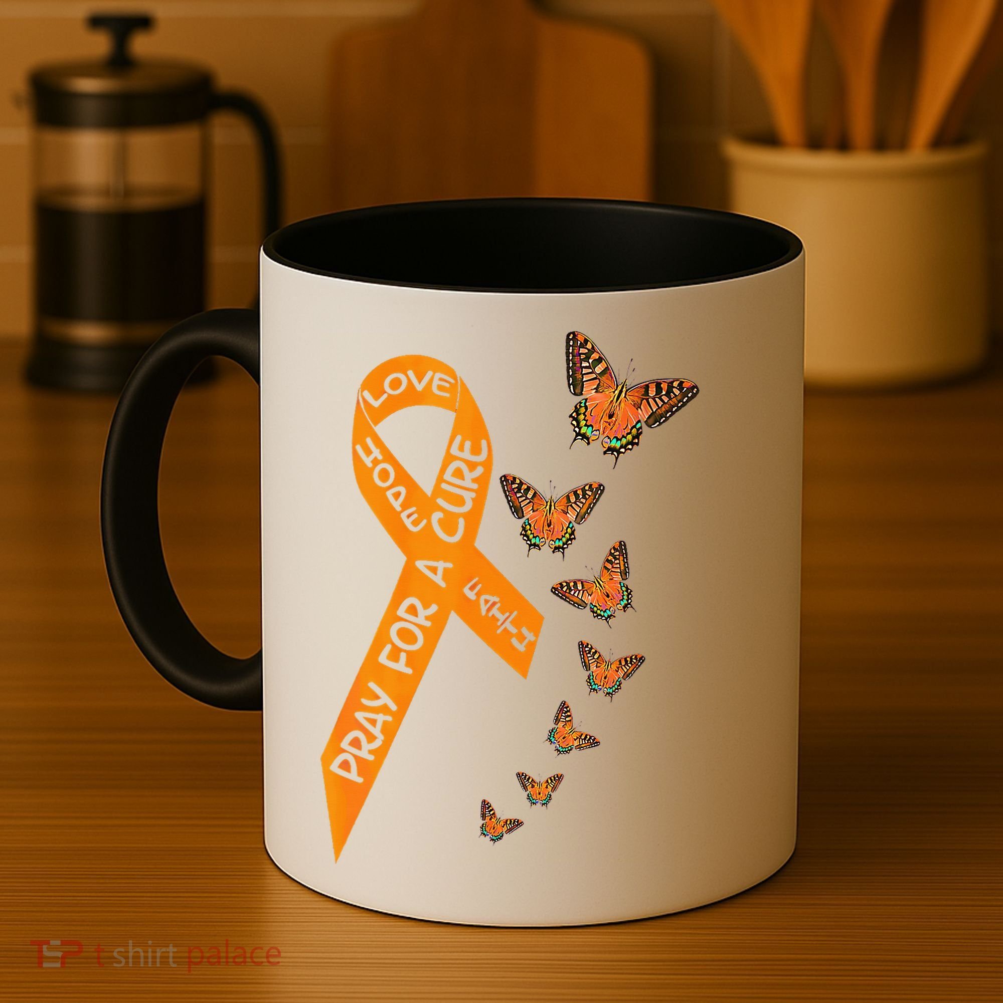 Multiple Sclerosis Awareness Butterfly Orange Ribbon Coffee Mug
