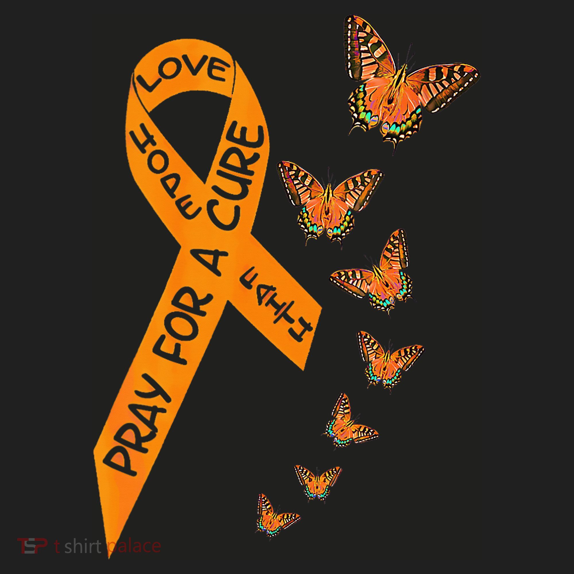 Multiple Sclerosis Awareness Butterfly Orange Ribbon Beanie