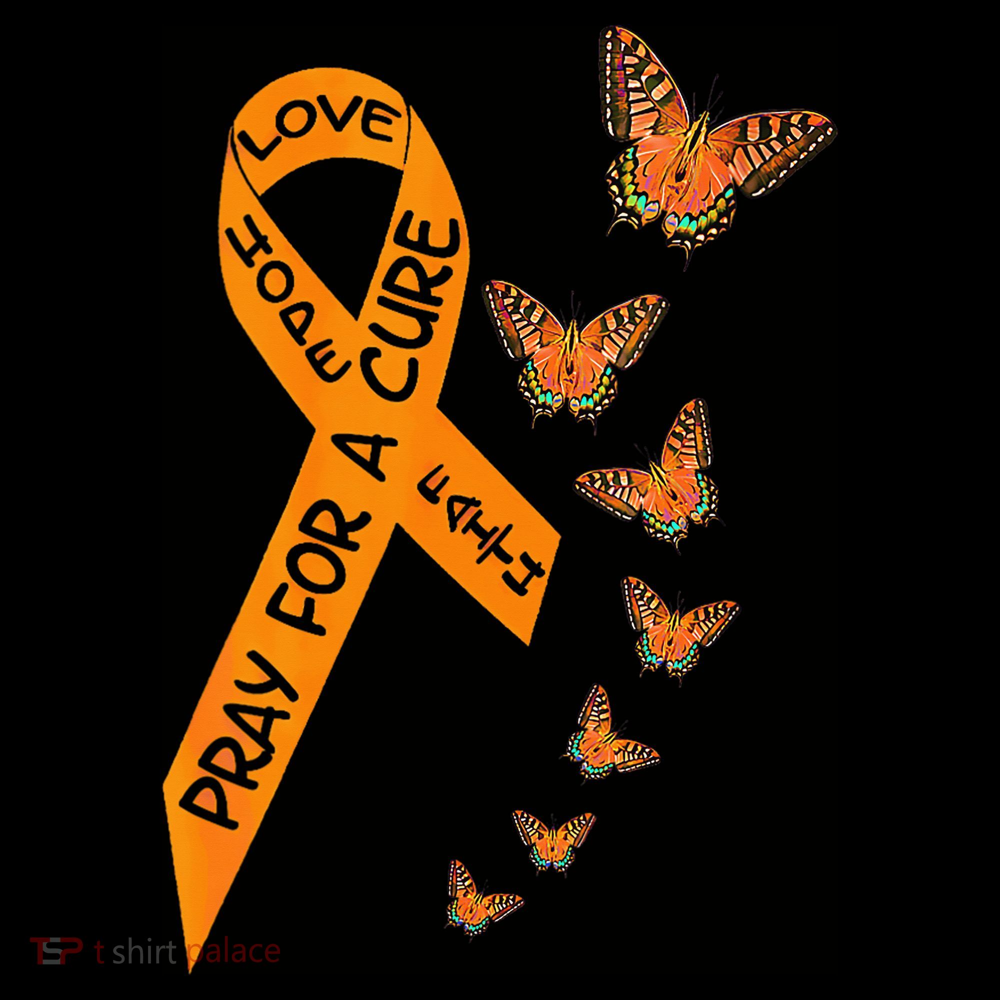 Multiple Sclerosis Awareness Butterfly Orange Ribbon Women's Hoodie