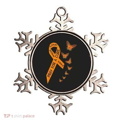 Multiple Sclerosis Awareness Butterfly Orange Ribbon Ornament
