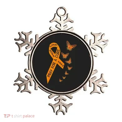 Multiple Sclerosis Awareness Butterfly Orange Ribbon Ornament