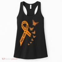 Multiple Sclerosis Awareness Butterfly Orange Ribbon Women's Tank Top thumb 0