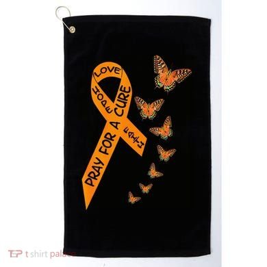 Multiple Sclerosis Awareness Butterfly Orange Ribbon Golf Towel