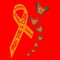 Multiple Sclerosis Awareness Butterfly Orange Ribbon Santa Hat thumb 1