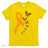 Multiple Sclerosis Awareness Butterfly Orange Ribbon T-Shirt thumb 0