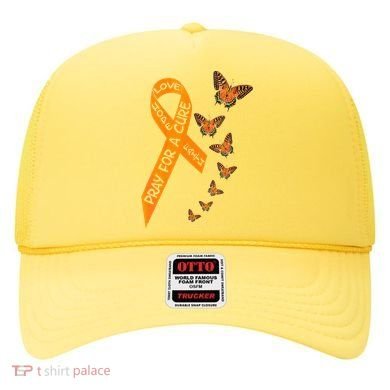 Multiple Sclerosis Awareness Butterfly Orange Ribbon Hat