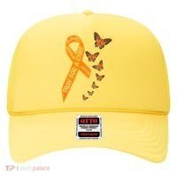 Multiple Sclerosis Awareness Butterfly Orange Ribbon Hat thumb 0