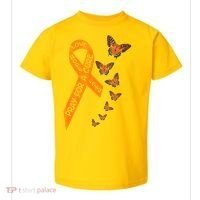 Multiple Sclerosis Awareness Butterfly Orange Ribbon Toddler T-Shirt thumb 0