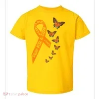 Multiple Sclerosis Awareness Butterfly Orange Ribbon Toddler T-Shirt thumb 0