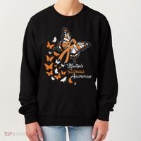 Multiple Sclerosis Awareness Butterflies Gift Women's Sweatshirt thumb 0