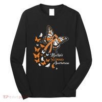 Multiple Sclerosis Awareness Butterflies Gift Long Sleeve Shirt thumb 0