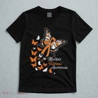 Multiple Sclerosis Awareness Butterflies Gift T-Shirt thumb 5
