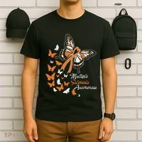 Multiple Sclerosis Awareness Butterflies Gift T-Shirt thumb 6