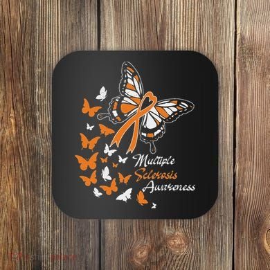 Multiple Sclerosis Awareness Butterflies Gift Coaster