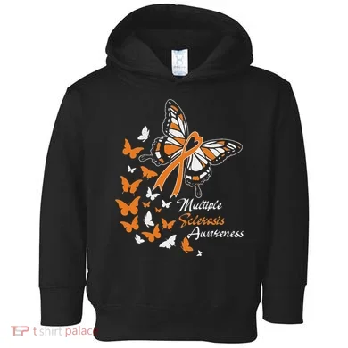 Multiple Sclerosis Awareness Butterflies Gift Toddler Hoodie