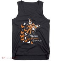 Multiple Sclerosis Awareness Butterflies Gift Tank Top thumb 0