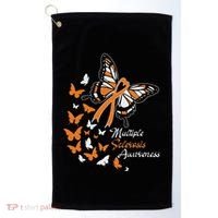 Multiple Sclerosis Awareness Butterflies Gift Golf Towel thumb 0