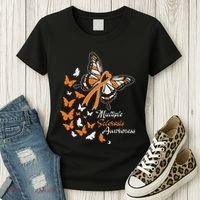 Multiple Sclerosis Awareness Butterflies Gift Women's T-Shirt thumb 3