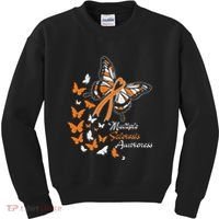 Multiple Sclerosis Awareness Butterflies Gift Kids Sweatshirt thumb 0