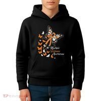 Multiple Sclerosis Awareness Butterflies Gift Kids Hoodie thumb 4