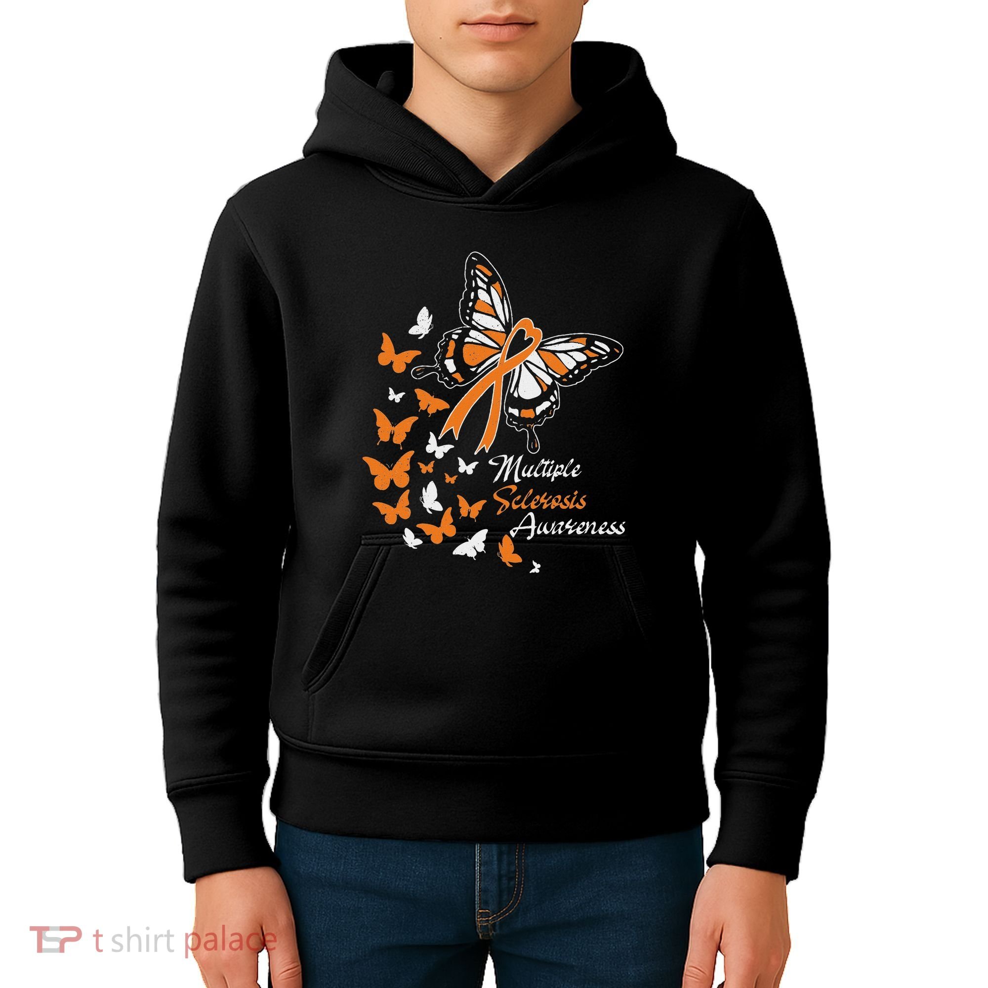 Multiple Sclerosis Awareness Butterflies Gift Kids Hoodie