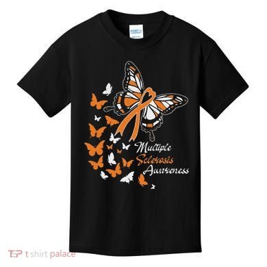 Multiple Sclerosis Awareness Butterflies Gift Kids T-Shirt