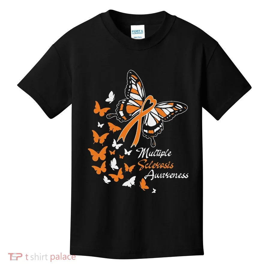 Multiple Sclerosis Awareness Butterflies Gift Kids T-Shirt