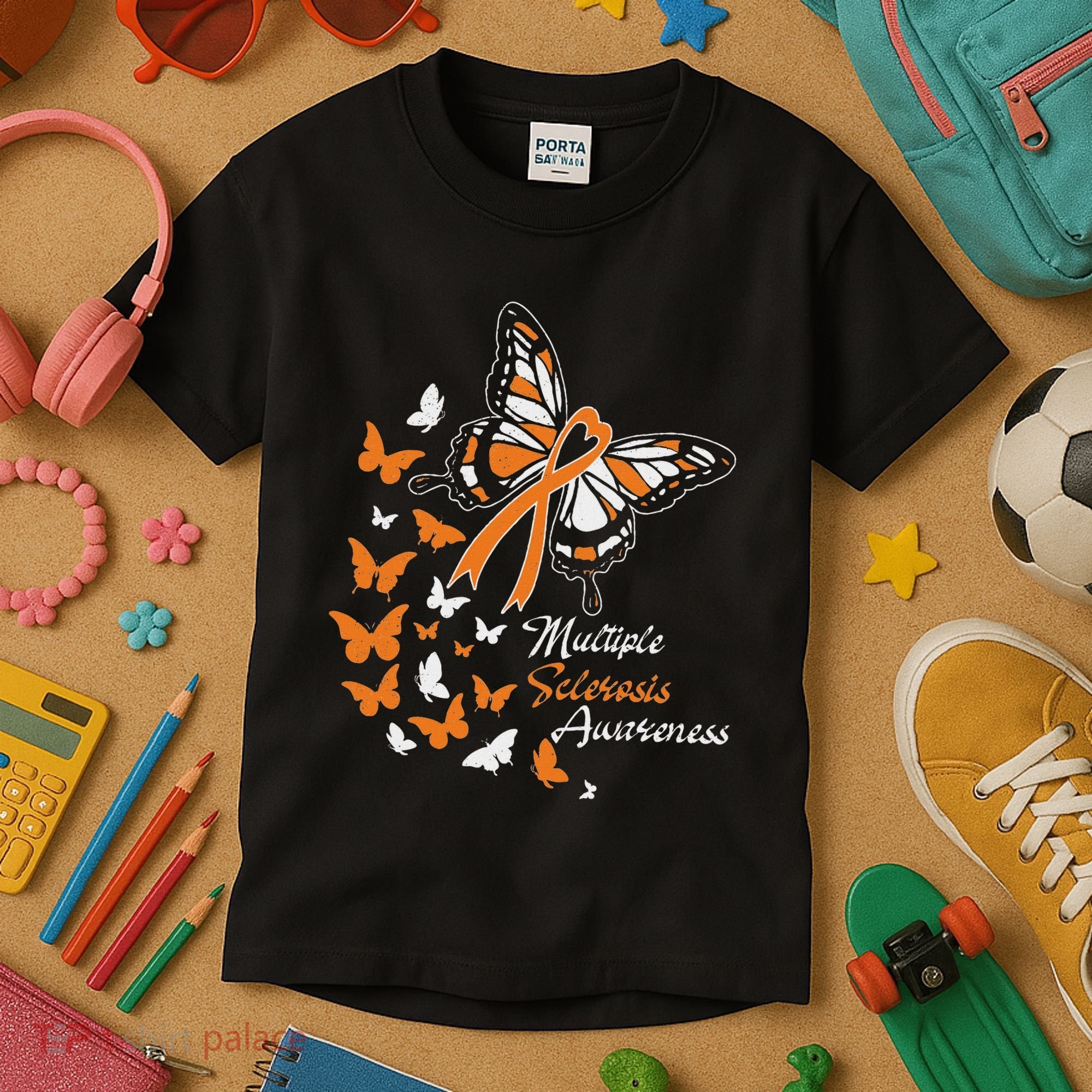 Multiple Sclerosis Awareness Butterflies Gift Kids T-Shirt