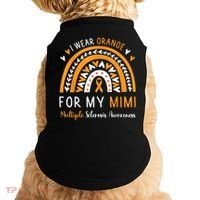 Multiple Sclerosis Awareness I Wear Orange For My Mimi Doggie Tank thumb 0