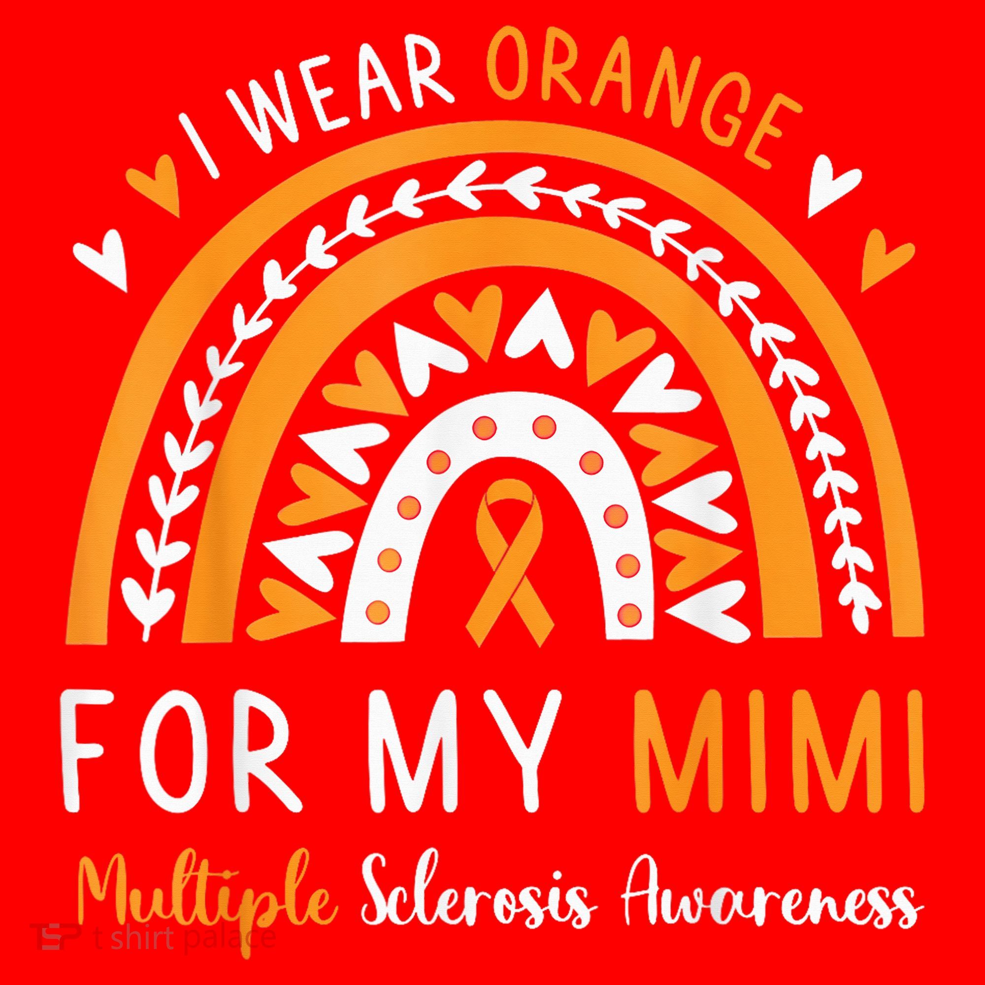 Multiple Sclerosis Awareness I Wear Orange For My Mimi Santa Hat