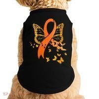 Multiple Sclerosis Awareness Orange Ribbon Butterfly Fighter Doggie Tank thumb 0