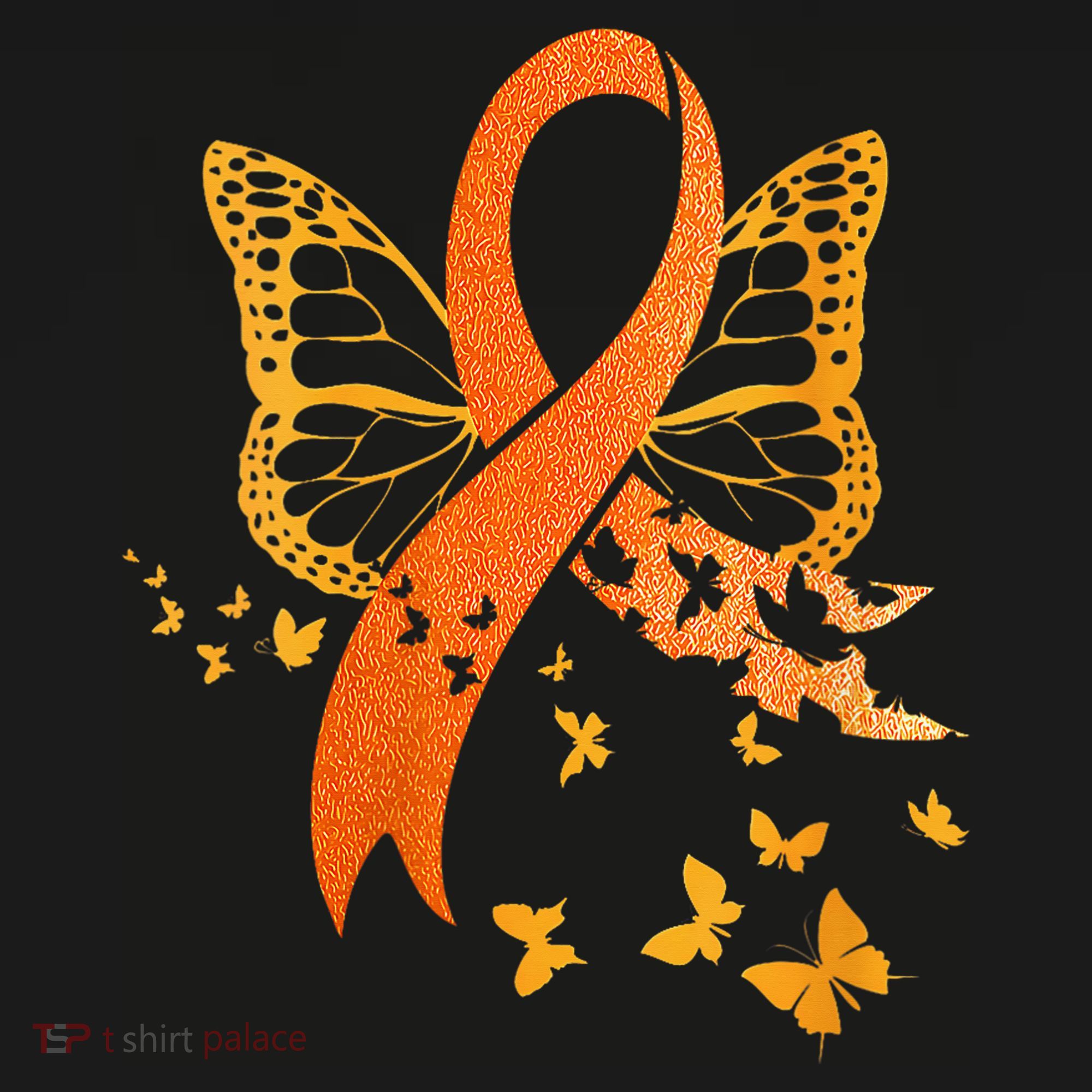 Multiple Sclerosis Awareness Orange Ribbon Butterfly Fighter Backpack