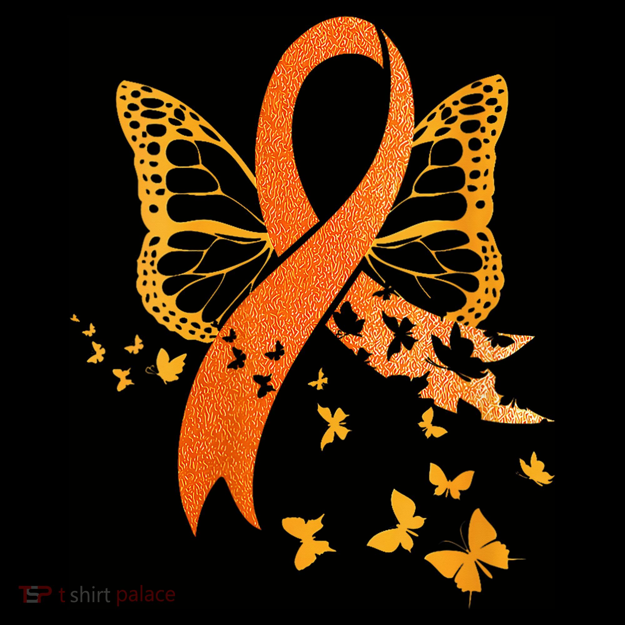 Multiple Sclerosis Awareness Orange Ribbon Butterfly Fighter Women's Hoodie