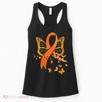 Multiple Sclerosis Awareness Orange Ribbon Butterfly Fighter Women's Tank Top thumb 0