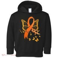 Multiple Sclerosis Awareness Orange Ribbon Butterfly Fighter Toddler Hoodie thumb 0