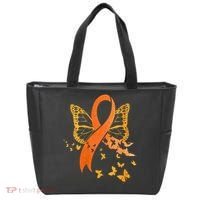 Multiple Sclerosis Awareness Orange Ribbon Butterfly Fighter Tote Bag thumb 0