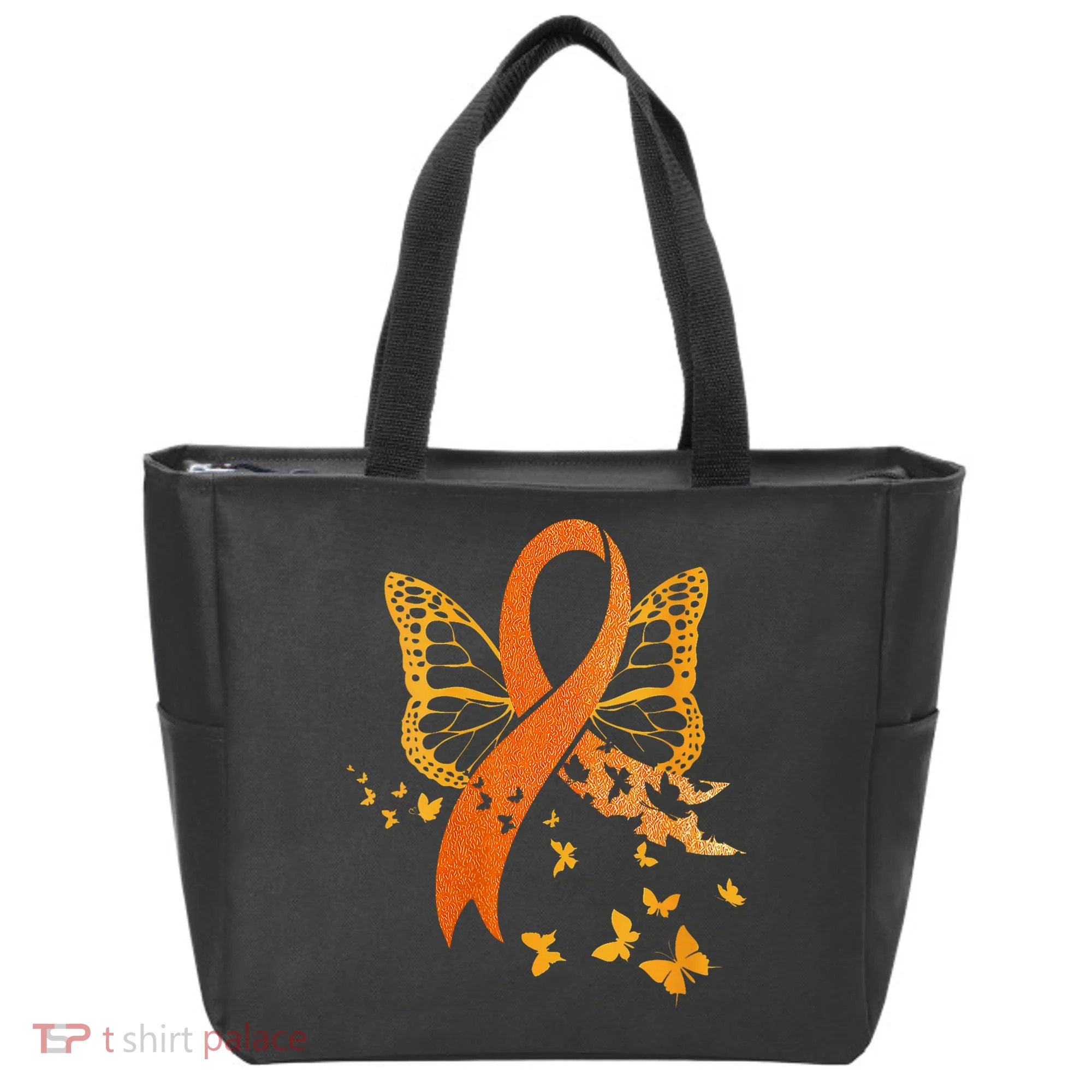 Multiple Sclerosis Awareness Orange Ribbon Butterfly Fighter Tote Bag