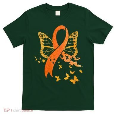 Multiple Sclerosis Awareness Orange Ribbon Butterfly Fighter T-Shirt